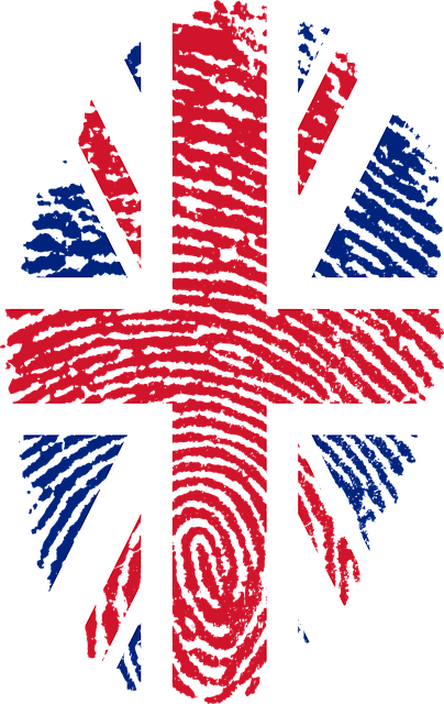 イギリスの国旗の指紋